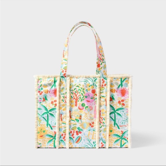 Roller Rabbit Handbags - NWT, Roller Rabbit x Target Fringe Canvas Tote Bag